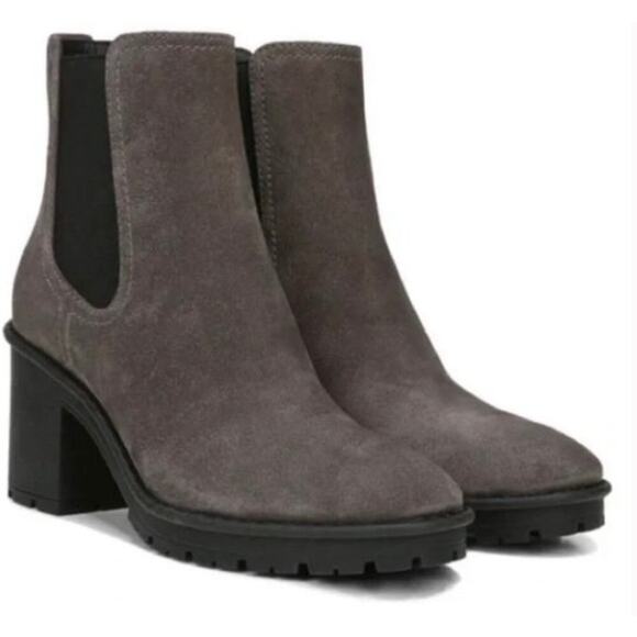Vince Henderson Chelsea Boots, Gray Suede, Water Repellent, Lug Sole, 8.5 - Picture 1 of 14